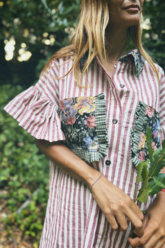 Dominga tunic dress- Burgundy