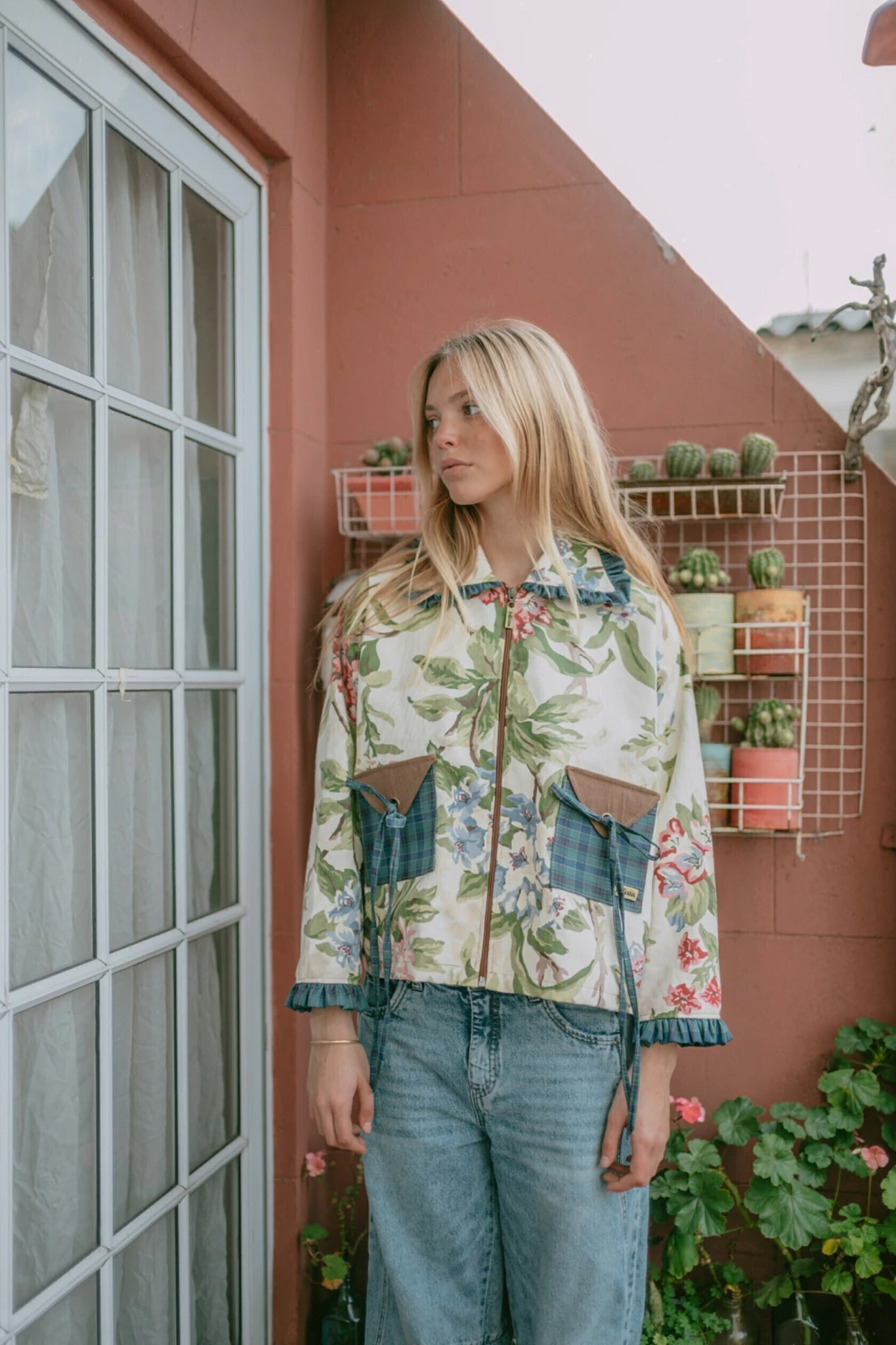 Angela jacket- Blue & green