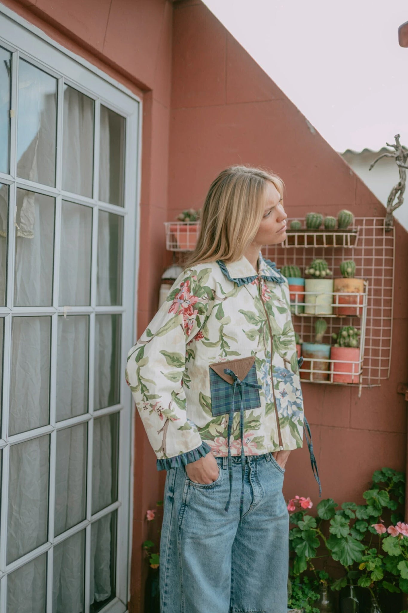 Angela jacket- Blue & green