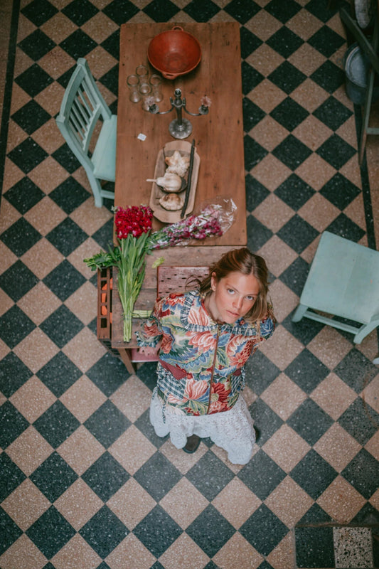 Angela jacket- Green & white