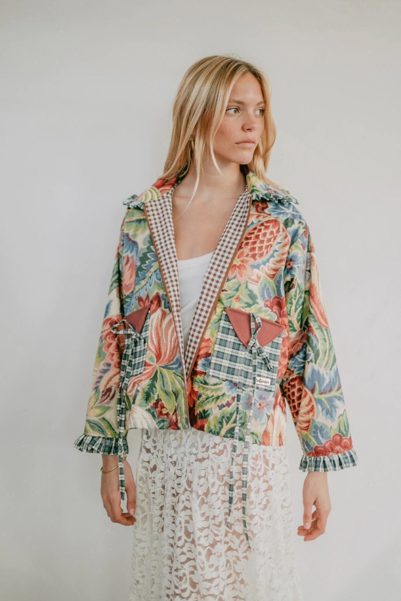 Angela jacket- Green & white