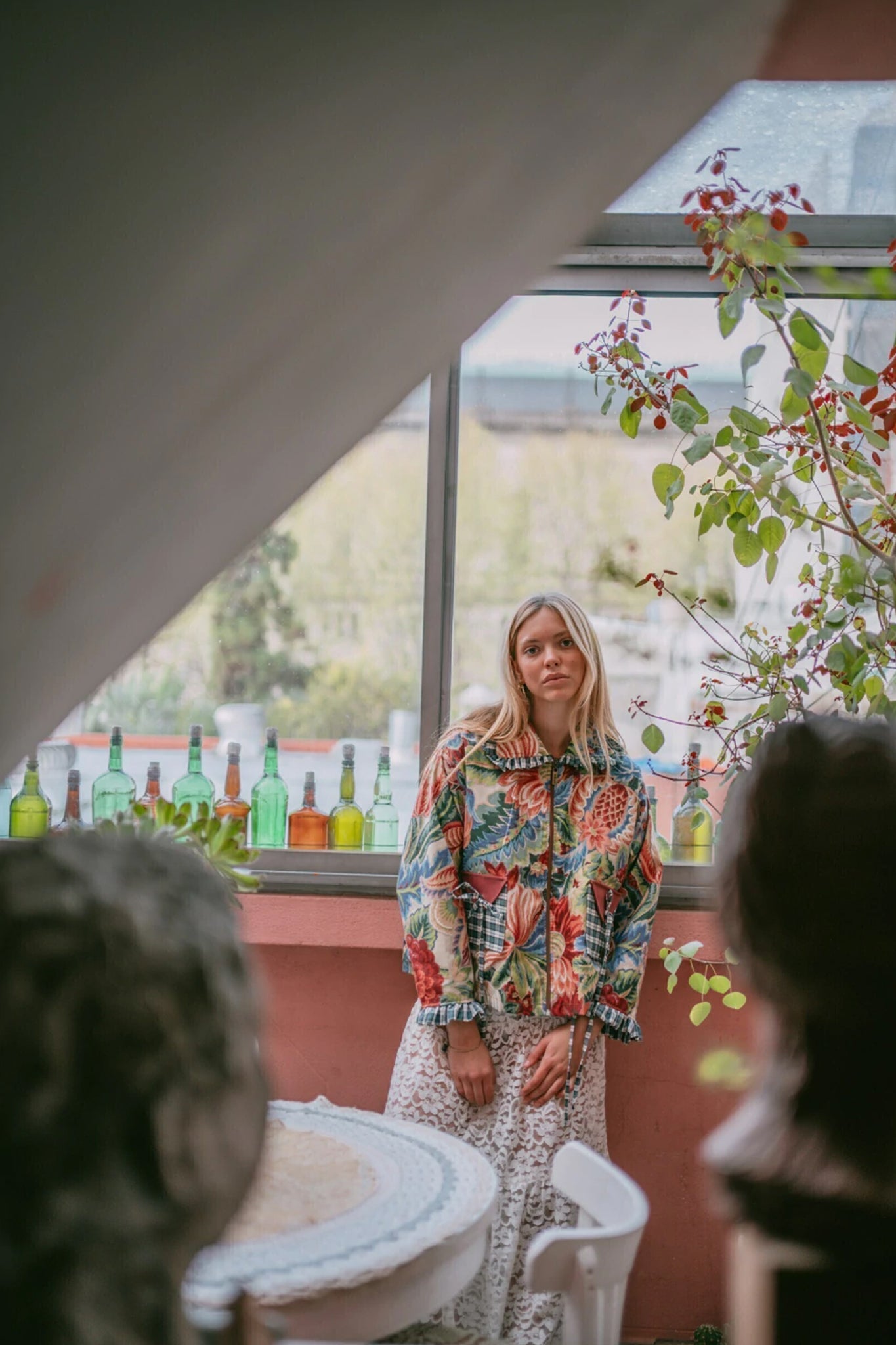 Angela jacket- Green & white