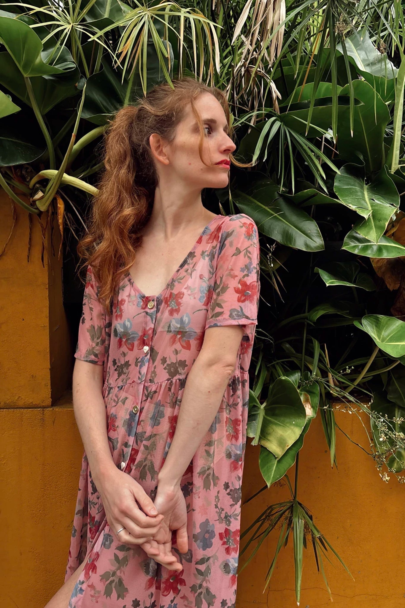 Enamorarte dress- Pink flowers print