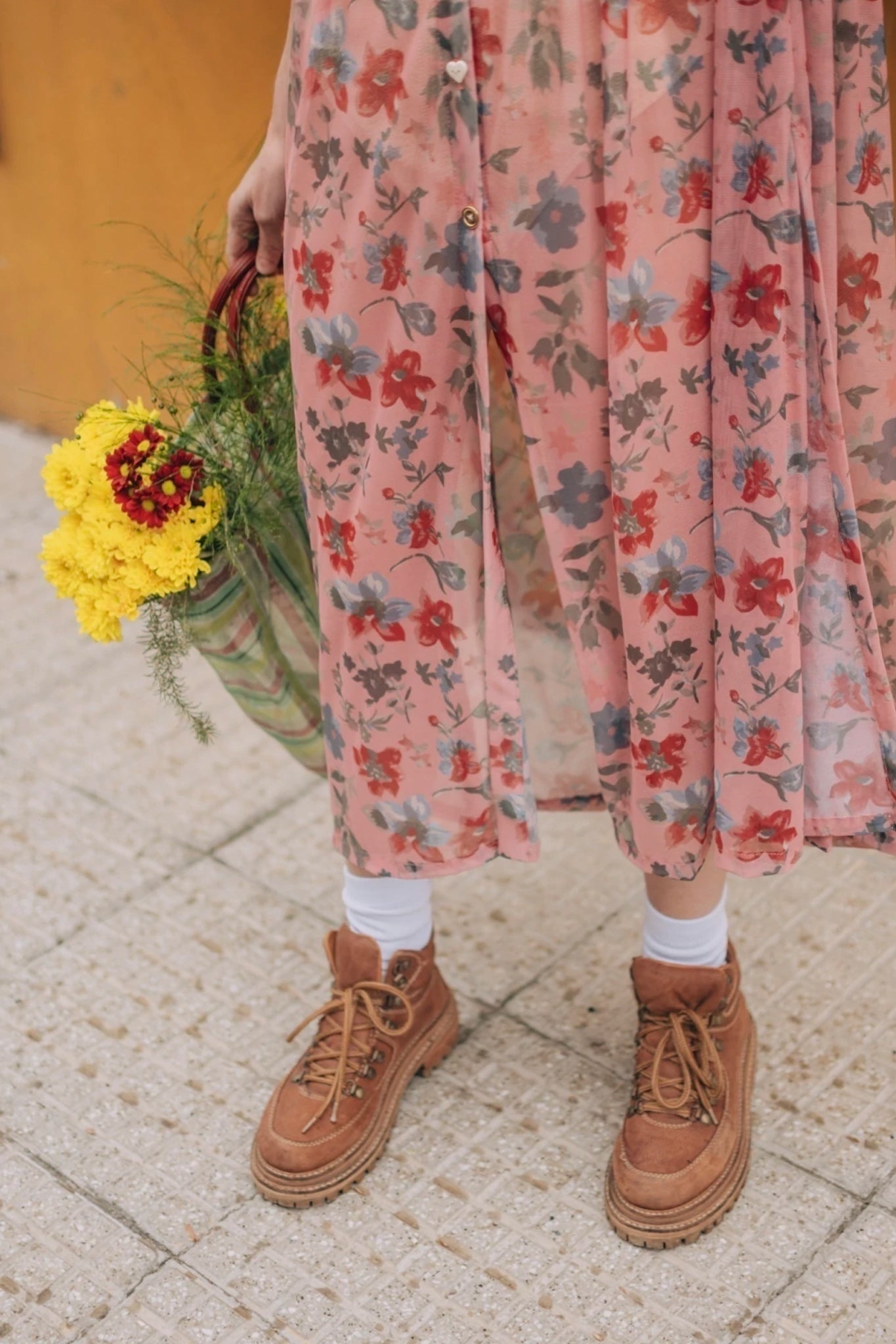 Enamorarte dress- Pink flowers print