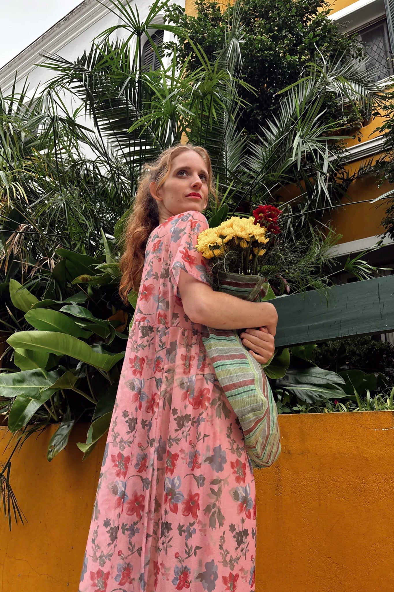 Enamorarte dress- Pink flowers print